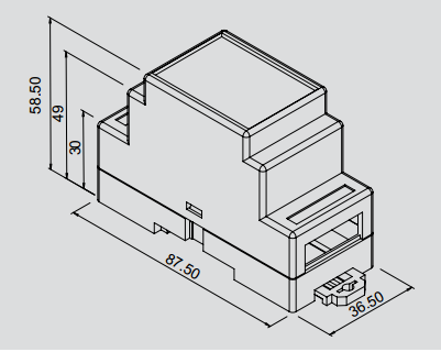CAZT-R1A變送器外形尺寸圖 CAZT-R1A變送器外形尺寸圖