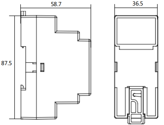CAZT-R1B變送器外形尺寸圖 CAZT-R1B變送器外形尺寸圖