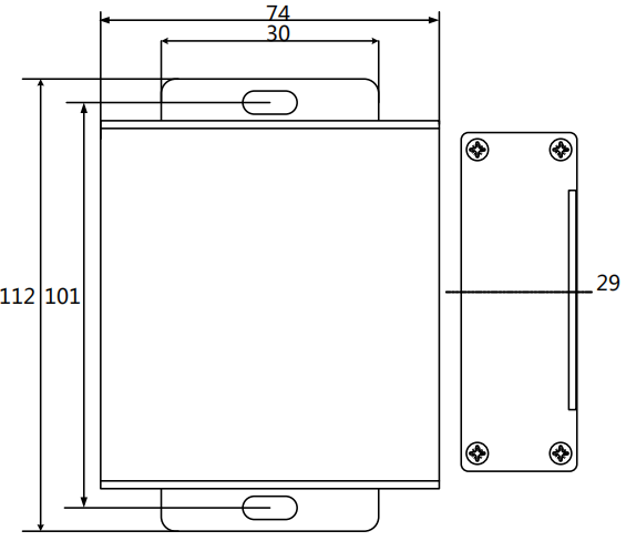 CAZT-R2數字變送器外形尺寸圖 CAZT-R2數字變送器外形尺寸圖