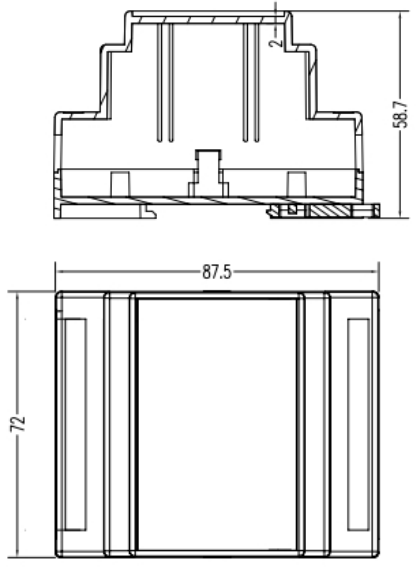CAZT-R4四通道數字變送器外形尺寸圖 CAZT-R4四通道數字變送器外形尺寸圖