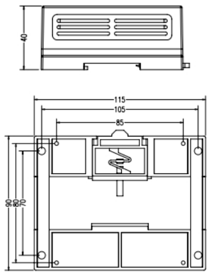 CAZT-R6六通道數字變送器外形尺寸圖 CAZT-R6六通道數字變送器外形尺寸圖