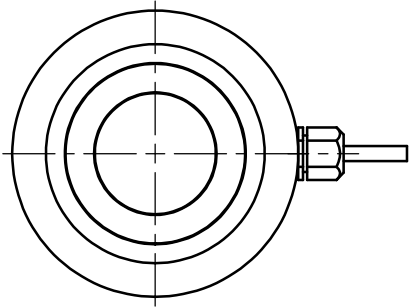 中空壓力傳感器CAZF-Y75.7外形尺寸圖 中空壓力傳感器CAZF-Y75.7外形尺寸圖