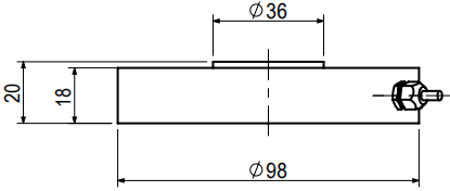 壓扭復合傳感器CAZF-YN98外形尺寸圖2 壓扭復合傳感器CAZF-YN98外形尺寸圖2