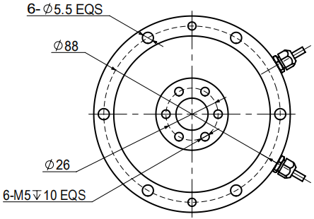 壓扭復合傳感器CAZF-YN98外形尺寸圖3 壓扭復合傳感器CAZF-YN98外形尺寸圖3